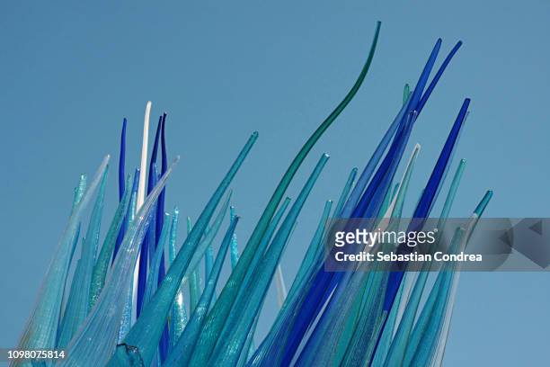 sharpened tips of various colors, from murano glass, veneto, italy - murano stock pictures, royalty-free photos & images
