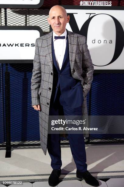 Designer Modesto Lomba attends 'Yo Dona' - Mercedes Benz Fashion Week Madrid Autumn/Winter 2019-20 party at the Only You Hotel on January 22, 2019 in...