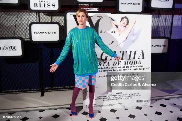Designer Agatha Ruiz de la Prada attends 'Yo Dona' - Mercedes Benz Fashion Week Madrid Autumn/Winter 2019-20 party at the Only You Hotel on January...