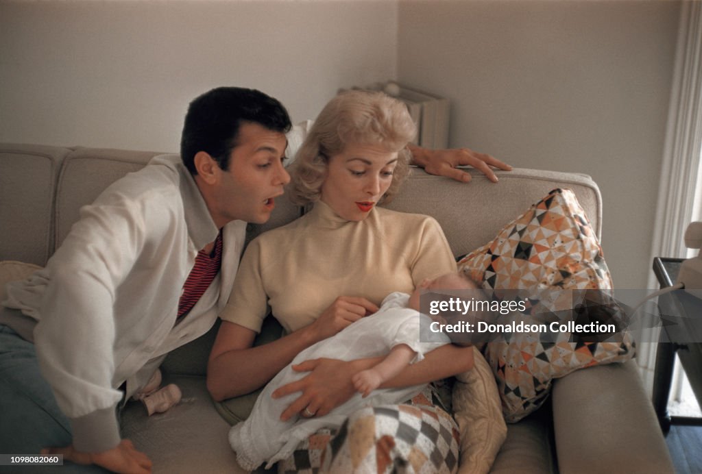 Janet Leigh And Tony Curtis at Home