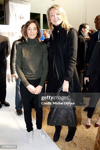 Phoebe Philo and Delphine Arnault attend the Celine Ready to Wear Autumn/Winter 2011/2012 show during Paris Fashion Week on March 6, 2011 in Paris,...