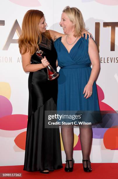 Sian Gibson poses with the Best Comedy Award during the National Television Awards held at The O2 Arena on January 22, 2019 in London, England.