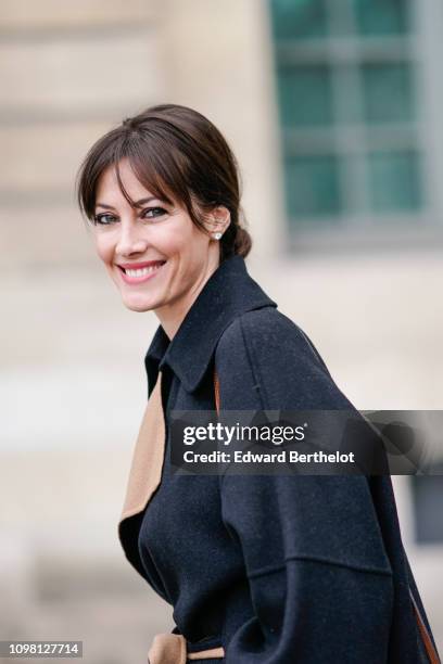 Mareva Galanter is seen, outside Alexis Mabille, during Paris Fashion Week - Haute Couture Spring Summer 2020, on January 22, 2019 in Paris, France.