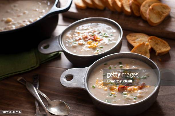 cauliflower soup - cauliflower bowl stock pictures, royalty-free photos & images