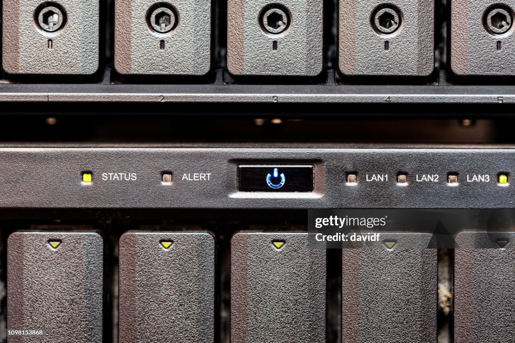 Power Button and Lights on a Server