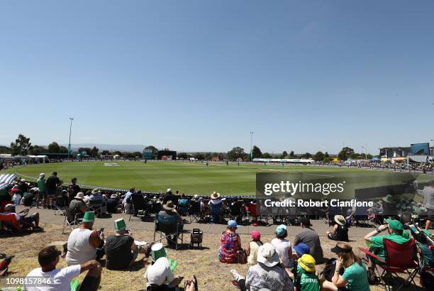 General view during the Big Bash League match between the Melbourne Stars and the Adelaide Strikers at Ted Summerton Reserve on January 23, 2019 in...