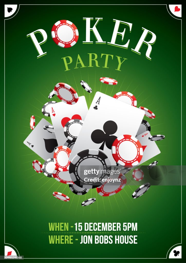 Poster do partido do póquer