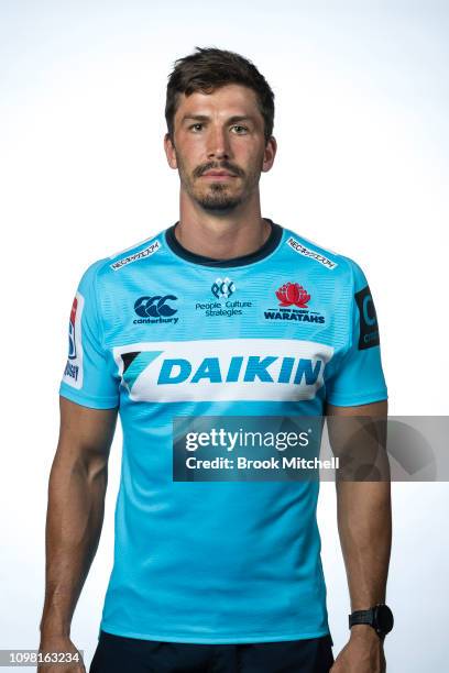 Jake Gordon poses during the 2019 Waratahs Super Rugby headshots session on January 23, 2019 in Sydney, Australia.