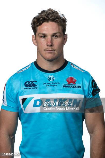 Michael Hooper poses during the 2019 Waratahs Super Rugby headshots session on January 23, 2019 in Sydney, Australia.