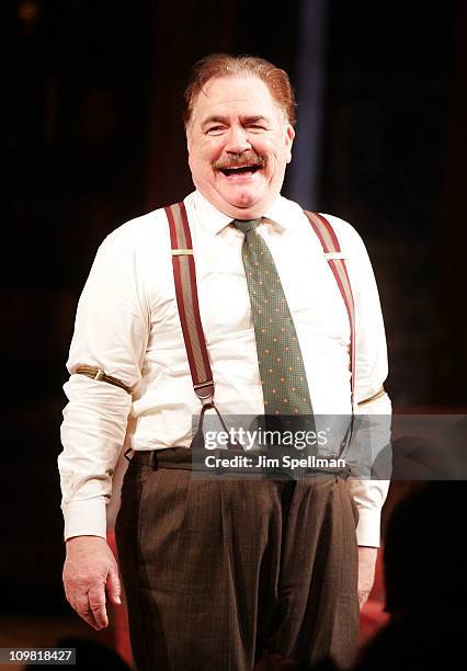 Actor Brian Cox attends the opening night of "That Championship Season" at The Bernard B. Jacobs Theatre on March 6, 2011 in New York City.