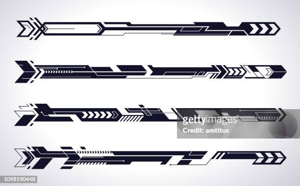 aero arrow panels - futuristic stock illustrations