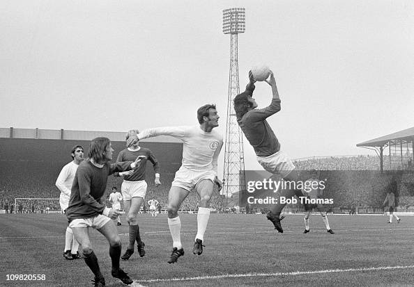 Jimmy Rimmer Today Manchester United goalkeeper Jimmy Rimmer catches the ball ahead of ...