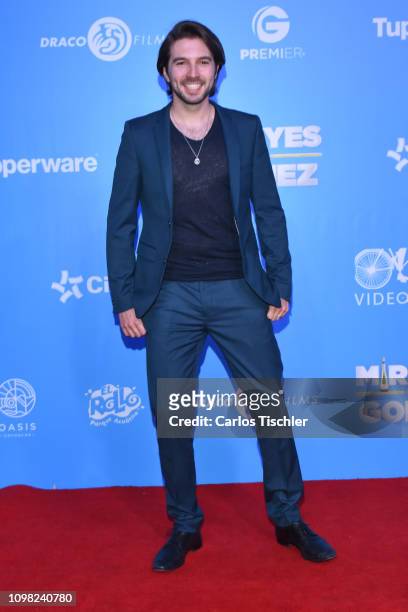 Roberto Aguire poses for photos during a red carpet as part of the film 'Mirreyes vs GodÌnez' on January 22, 2019 in Mexico City, Mexico.