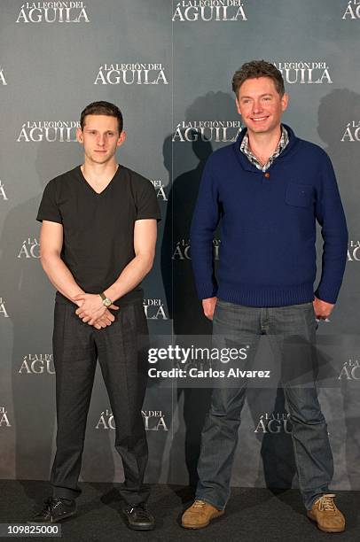 Actor Jamie Bell and director Kevin Macdonald attend "The Eagle of the Ninth" photocall at the Santo Mauro Hotel on March 7, 2011 in Madrid, Spain.