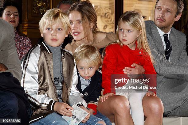 Lucas Alexander Portman, Victor Portman, Natalia Vodianova, Neva Portman and Alishdair Willis attend during the Stella McCartney Ready to Wear...