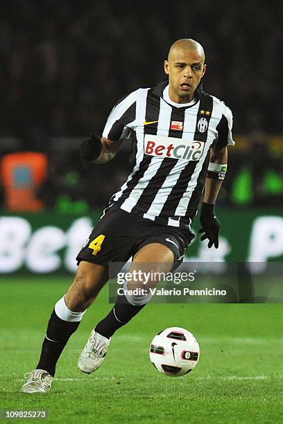 Felipe Melo of Juventus FC in action during the Serie A match between Juventus FC and AC Milan at Olimpico Stadium on March 5, 2011 in Turin, Italy.