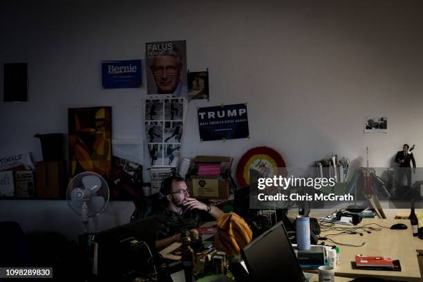 Journalist works in the news room of Index, one of Hungary’s biggest opposition news portals on January 15, 2019 in Budapest, Hungary. Index has more...