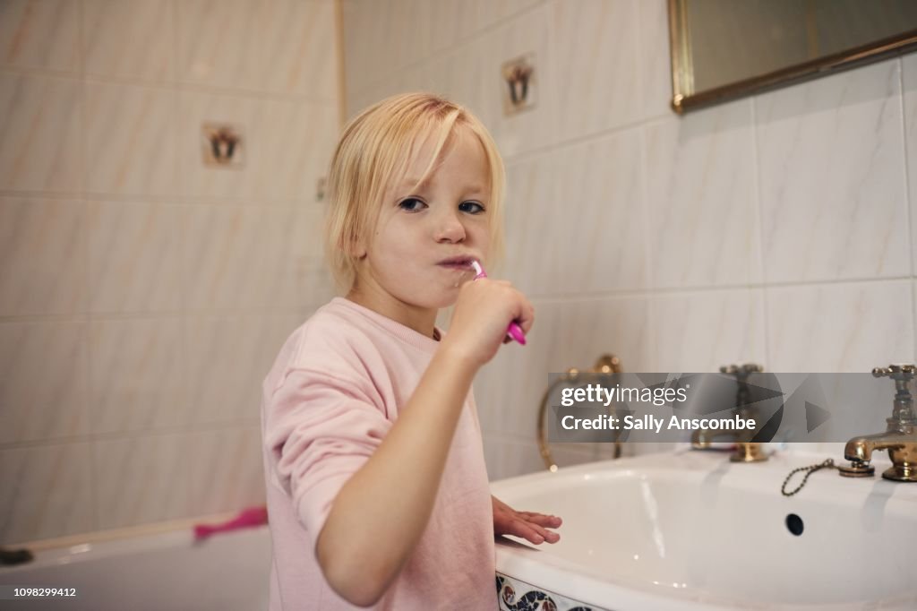 Child brushing their teeth