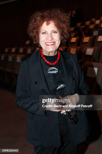 Actress Andrea Ferreol attends the Franck Sorbier Haute Couture Spring Summer 2019 show as part of Paris Fashion Week on January 23, 2019 in Paris,...