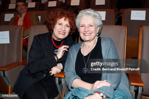 Actresses Andrea Ferreol and Marie-Christine Barrault attend the Franck Sorbier Haute Couture Spring Summer 2019 show as part of Paris Fashion Week...