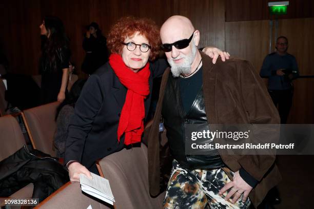 Actress Andrea Ferreol and singer Charlelie Couture attend the Franck Sorbier Haute Couture Spring Summer 2019 show as part of Paris Fashion Week on...