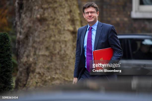 Greg Clark, U.K. Business secretary, arrives for a weekly meeting of Cabinet minister at number 10 Downing Street in London, U.K., on Tuesday, Feb....