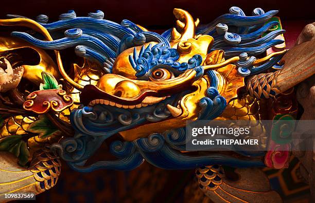 chinese dragon head - chinese dragon stock pictures, royalty-free photos & images