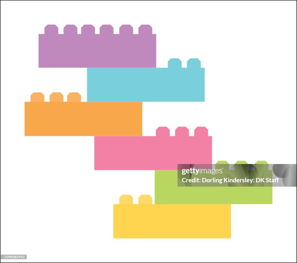 Plastic block building blocks