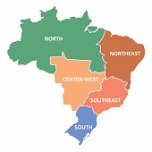 Brazil regions map