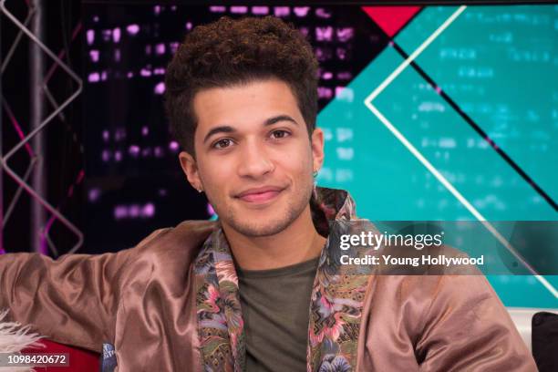January 23: Jordan Fisher visits the Young Hollywood Studio on January 23, 2019 in Los Angeles, California.