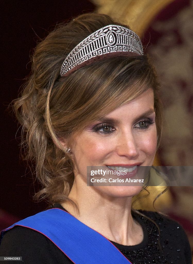 Spanish Royals Receive President of Chile - Gala Dinner