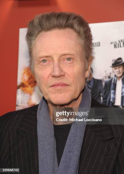 Actor Christopher Walken attends the premiere of "Kill the Irishman" at Landmark's Sunshine Cinema on March 7, 2011 in New York City.