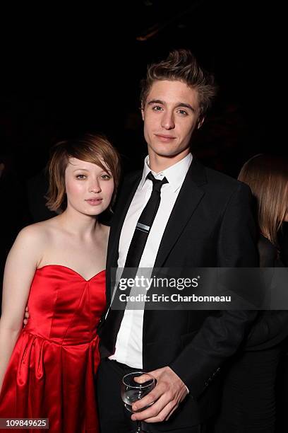 Emily Browning and Max Irons at Warner Bros. Premiere of "Red Riding Hood" at Grauman's Chinese Theatre on March 7, 2011 in Hollywood, California.