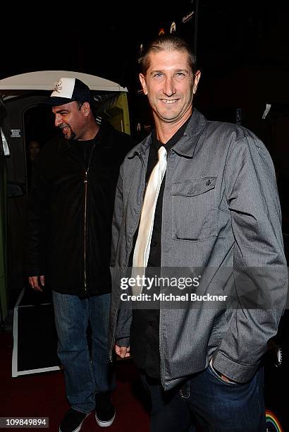 Executive Producer Derek Freda and producer Trip Taylor attends the Blu-ray and DVD release of Paramount Home Entertainment's "Jackass 3" at the...