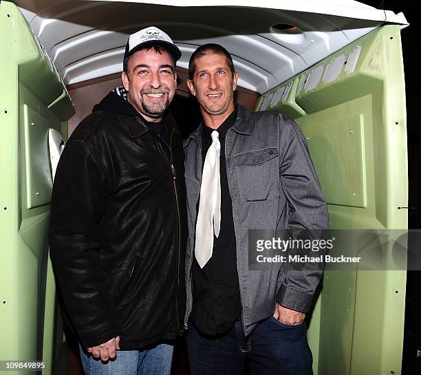 Executive Producer Derek Freda and producer Trip Taylor attends the Blu-ray and DVD release of Paramount Home Entertainment's "Jackass 3" at the...