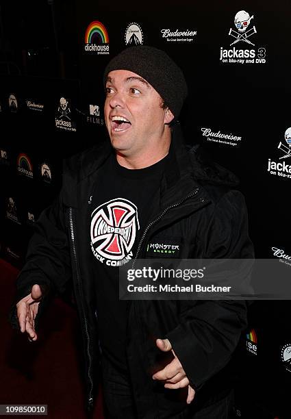 Television personality Jason 'Wee Man' Acuna attends the Blu-ray and DVD release of Paramount Home Entertainment's "Jackass 3" at the Paramount...