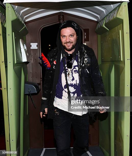 Bam Margera attends the Blu-ray and DVD release of Paramount Home Entertainment's "Jackass 3" at the Paramount Studios on March 7, 2011 in Los...