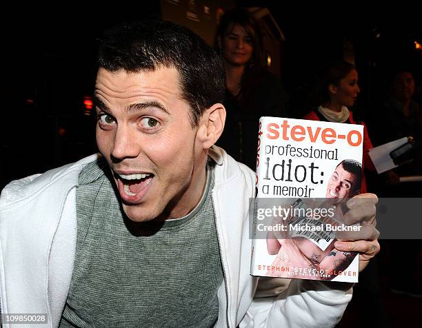 Steve-O attends the Blu-ray and DVD release of Paramount Home Entertainment's "Jackass 3" at the Paramount Studios on March 7, 2011 in Los Angeles,...