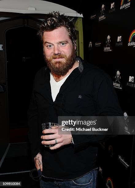 Television personality Ryan Dunn attends the Blu-ray and DVD release of Paramount Home Entertainment's "Jackass 3" at the Paramount Studios on March...