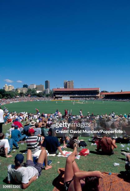 General view of the ground during the 4th Test match between Australia and England at the Adelaide Oval cricket ground, 30th January 1995. England...