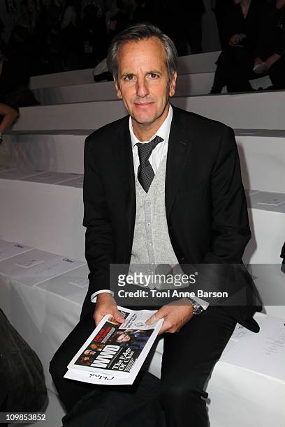 Bernard de la Villardiere attends the Chloe Ready to Wear Autumn/Winter 2011/2012 show during Paris Fashion Week at Espace Ephemere Tuileries on...