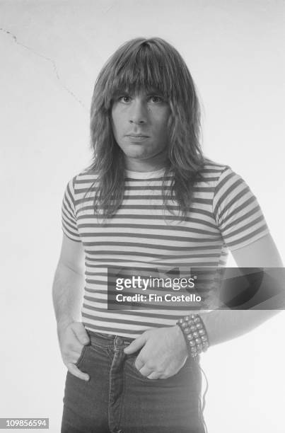 Bruce Dickinson, vocalist with British rock band Samson posed in London in August 1981. Bruce left the band soon after this session to join Iron...