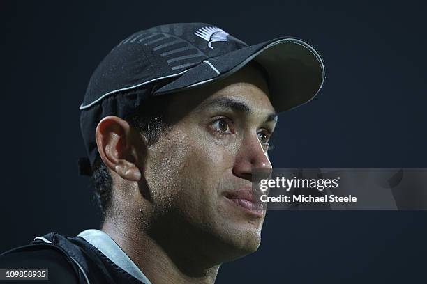 Ross Taylor of New Zealand during the New Zealand v Pakistan 2011 ICC World Cup Group A match at the Pallekele Cricket Stadium on March 8, 2011 in...