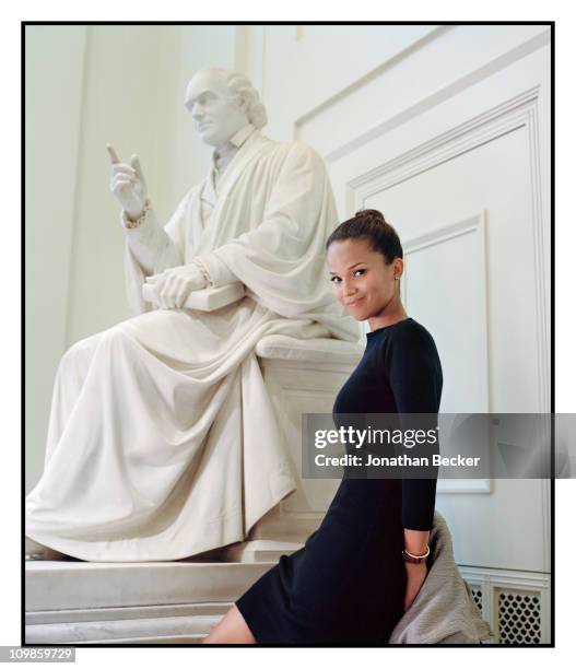 Laura Jarrett is photographed for Vanity Fair Magazine on September 11, 2009 on the Harvard campus in Cambridge, Massachusetts.