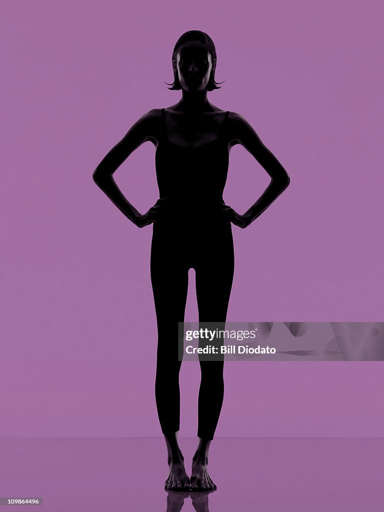 FItness work out on clean Purple Background