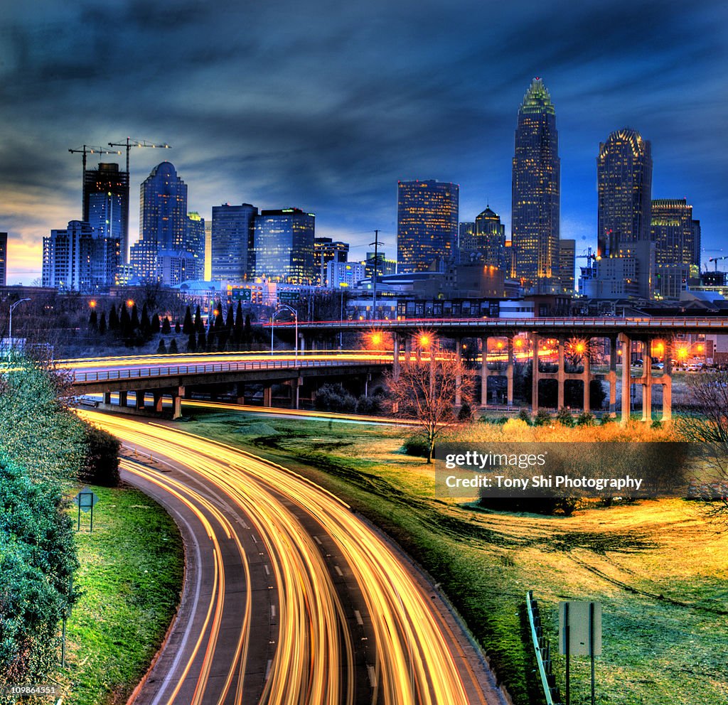 Charlotte, North Carolina at Night, HDR