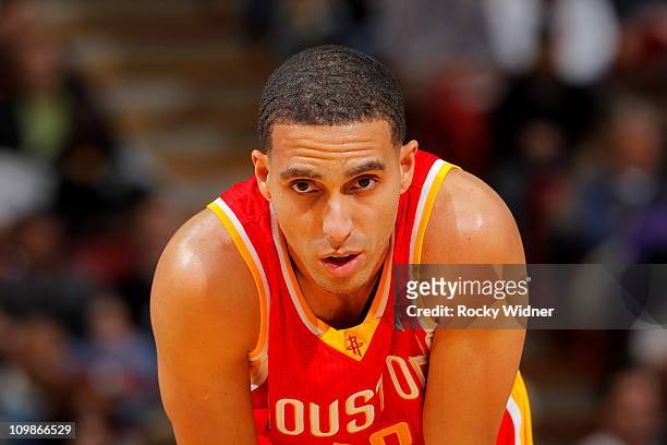 Kevin Martin of the Houston Rockets gets ready to take on the Sacramento Kings on March 7, 2011 at Power Balance Pavilion in Sacramento, California....