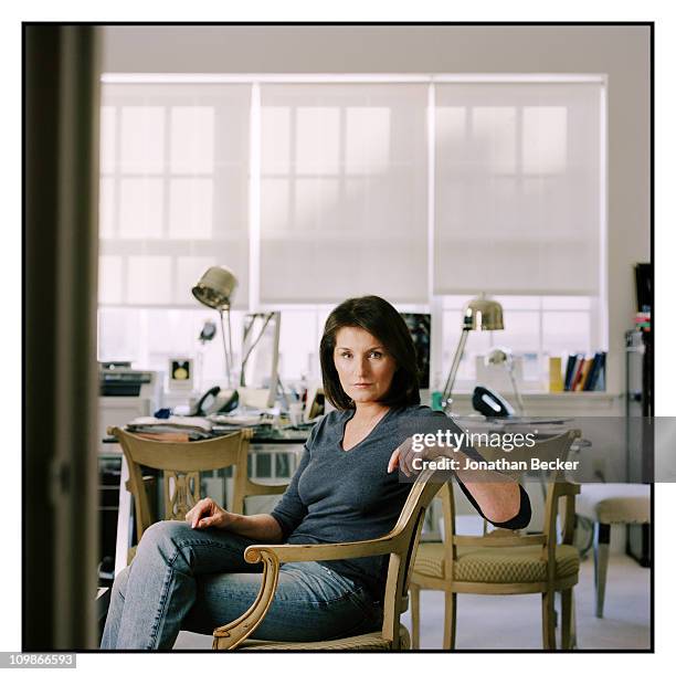 Philanthropist Cecilia Attias is photographed at home for Tatler Magazine on March 24, 2010 in New York City.