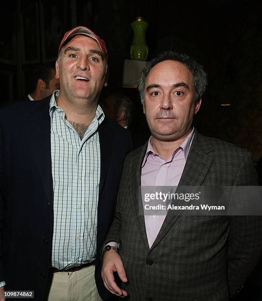 Jose Andres and Sam Nazarian host Chef Ferran Adria's Book Signing at S Bar in Los Angeles, California.