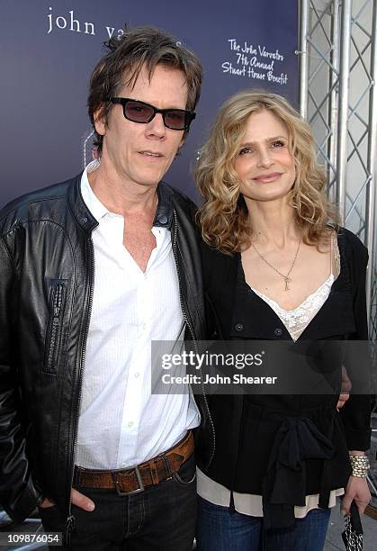 Actors Kevin Bacon and wife Kyra Sedgwick arrive at the 7th annual Stuart House Benefit held by John Varvatos and Converse at John Varvatos Boutique...